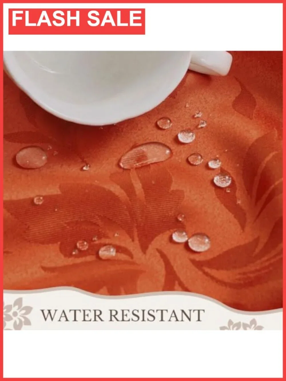 Jacquard Rectangle Tablecloth 52x70 Waterproof Dining Decor